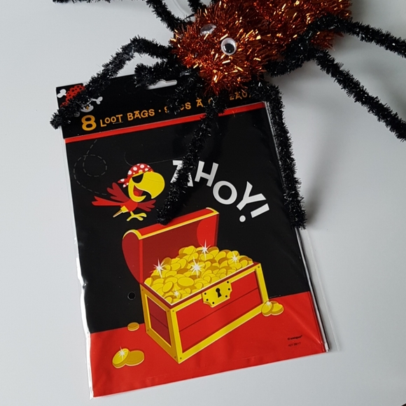 8 pcs Pirate Ahoy! Loot Bags Favor Bags Treat Bags 7.25"x9" inches - Picture 3 of 3
